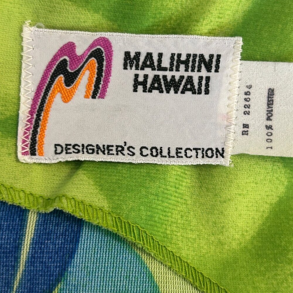 Malihini Hawaiian Dress Vintage 70s Maxi Sleeveless Floral Size 14 - Picture 4 of 10